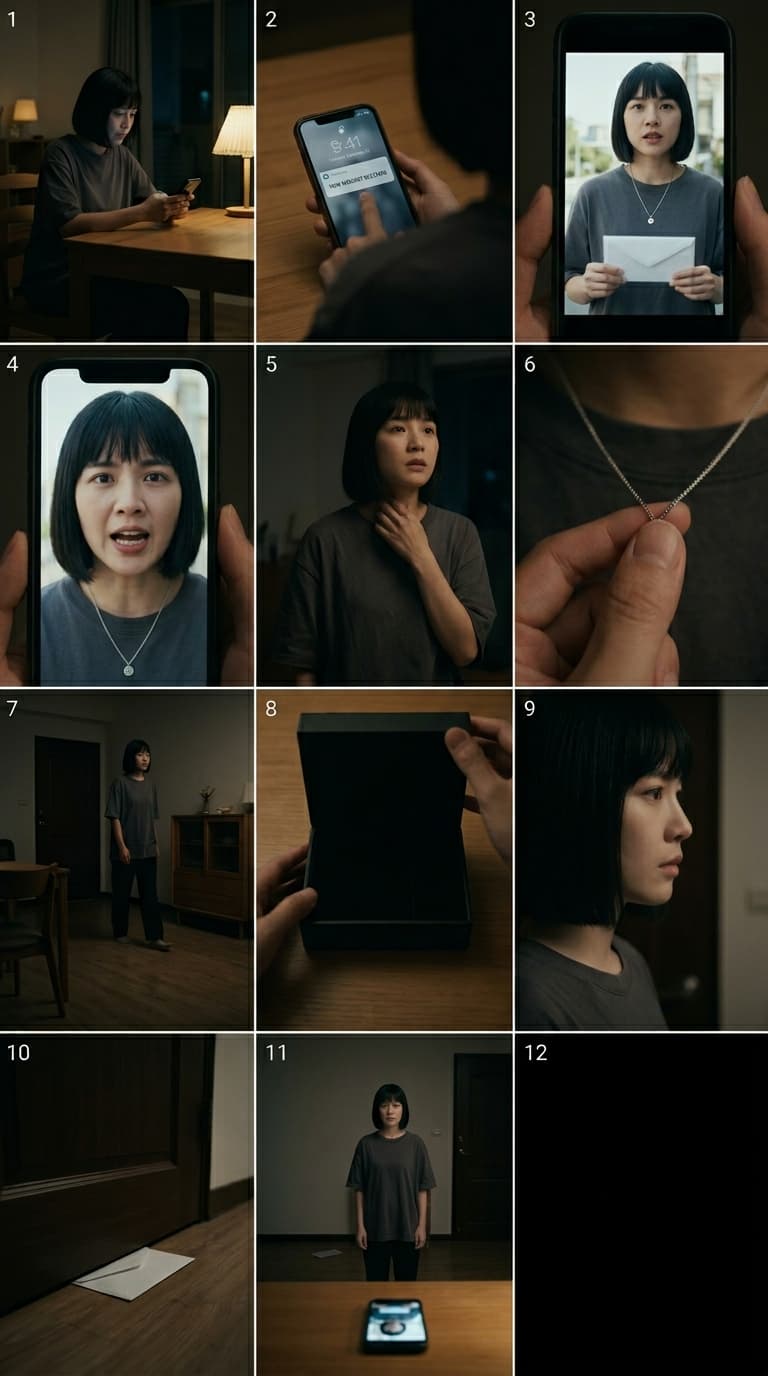 Twelve-frame storyboard for A Memory From Tomorrow
