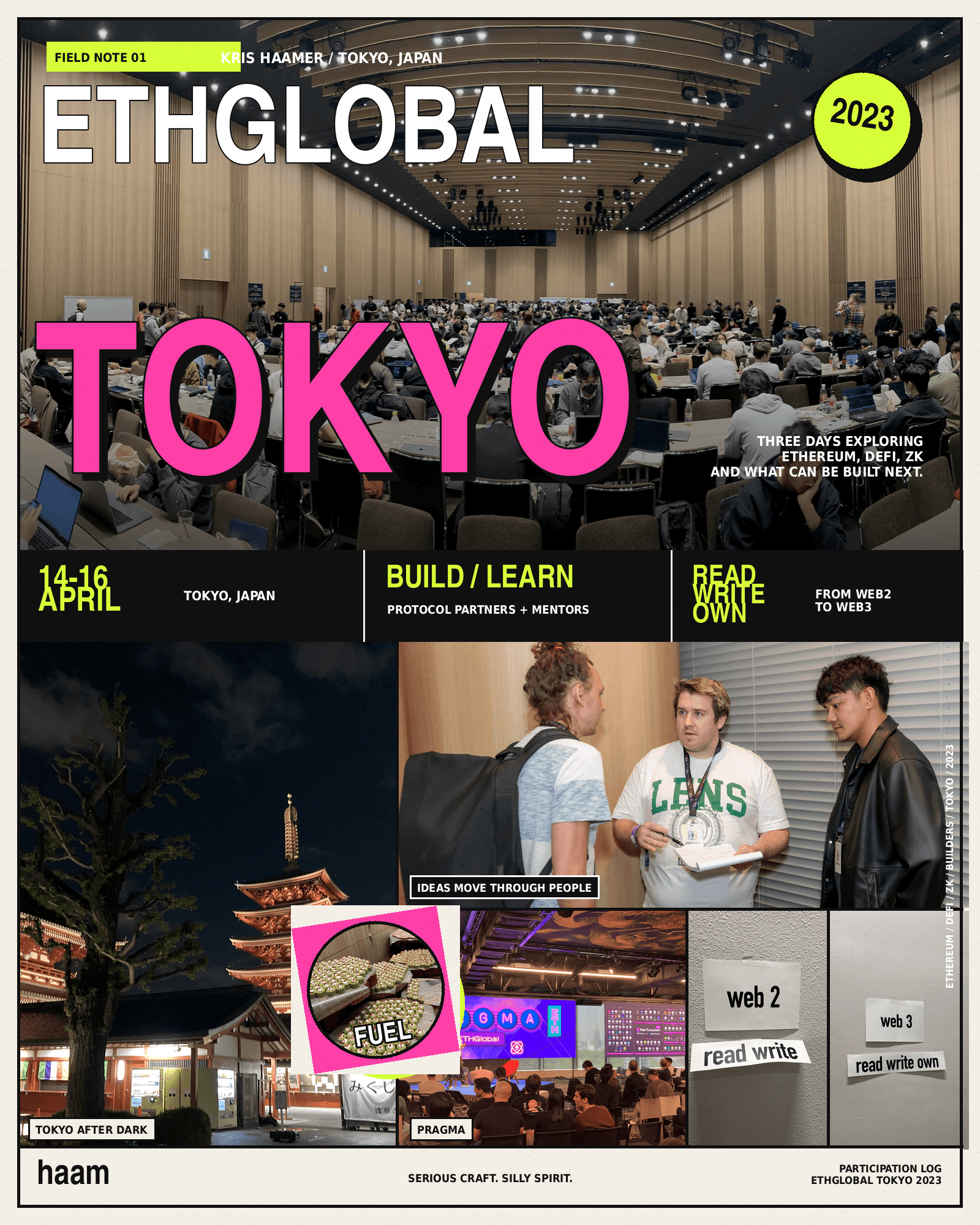 ETHGlobal Tokyo 2023 participation poster by Kris Haamer
