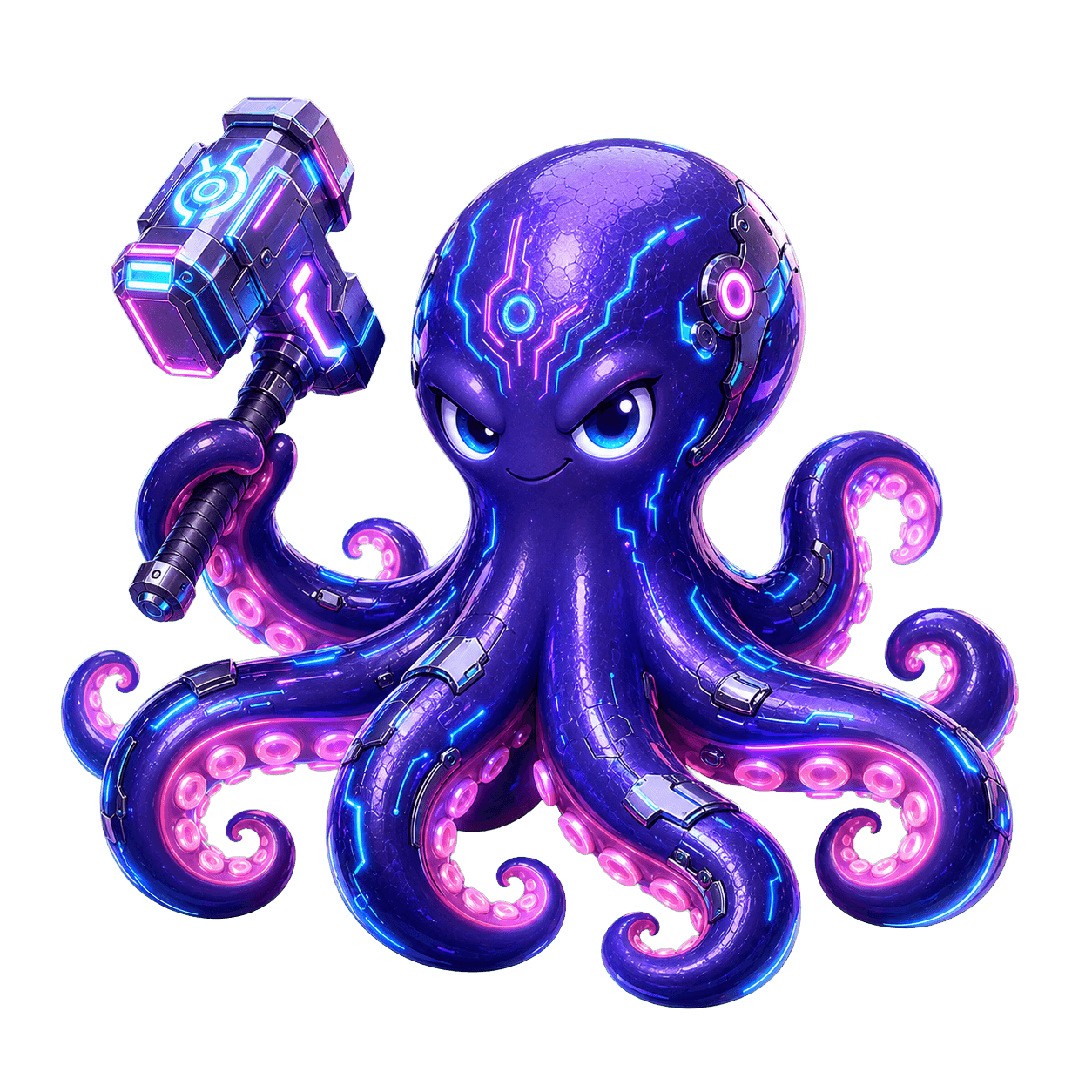 HAAM octopus mascot representing the Cyberpunk Meets Octopus design season